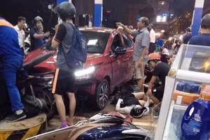 Hiện trường vụ tai nạn giao thông.