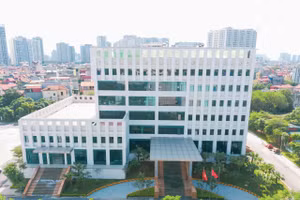 Một góc trường Đại học Nội vụ Hà Nội nhìn từ trên cao.