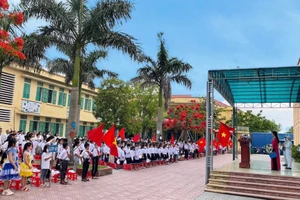 Trường học ngày một khang trang ở xã Hải Xuân.