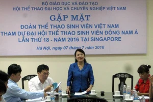 Đoàn thể thao sinh viên Việt Nam lên đường tham dự Đại hội thể thao Sinh viên ĐNÁ