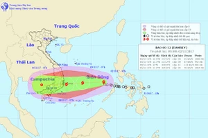 Sơ đồ đi của bão số 12