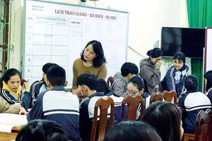 Một tiết học trong đổi mới phương pháp dạy học của giáo viên tại Trường THPT Nghèn.