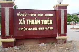 Trụ sở UBND xã Thuần Thiện, huyện Can Lộc.