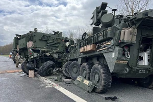 Hiện trường vụ tai nạn.