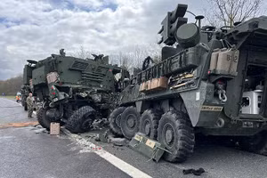 Hiện trường vụ tai nạn.