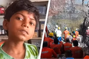 Cậu bé Rahul Sahu đã được cứu sau nỗ lực của lực lượng cứu hộ.