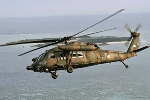 Trực thăng UH-60 của Lực lượng Phòng vệ Mặt đất, (Ảnh: Kyodo).