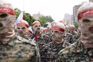 Các thành viên Lực lượng Vệ binh Cách mạng Hồi giáo (IRGC). (Ảnh: Getty Images)