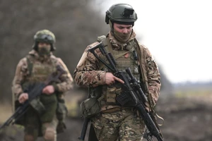 Thủy quân lục chiến Nga tham gia chiến dịch quân sự ở Ukraine. (Ảnh: Sputnik/Alexey Maishev)