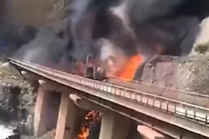 Hiện trường vụ tai nạn.