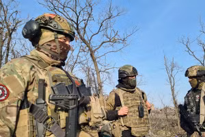 Lực lượng Wagner tại một khu vực gần thành phố Artyomovsk (Bakhmut).