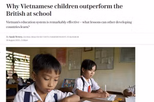 Báo The Telegraph đăng tải bài viết về giáo dục Việt Nam ngày 29/8/2023.