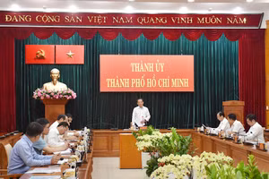 Một phiên họp của Ban Chỉ đạo Phòng chống tham nhũng, tiêu cực TPHCM. (Ảnh: Thành ủy TPHCM)