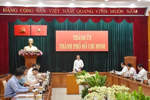 Một phiên họp của Ban Chỉ đạo Phòng chống tham nhũng, tiêu cực TPHCM. (Ảnh: Thành ủy TPHCM)