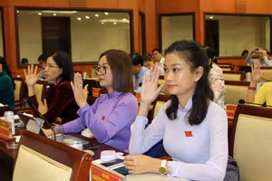 Các đại biểu dự kỳ họp chuyên đề HĐND TPHCM ngày 19/9. (Ảnh: Thành Nhân)