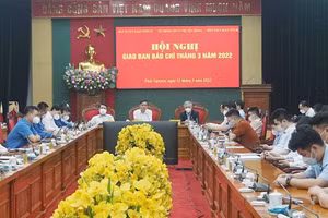 Hội nghị Hội nghị giao ban báo chí tháng 3 năm 2022 tỉnh Thái Nguyên