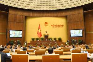 Ngày làm việc thứ 2 của Kỳ họp thứ hai, Quốc hội khóa XV. Ảnh: Quochoi.vn 