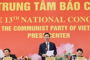 Trưởng Ban Tuyên giáo Trung ương Võ Văn Thưởng phát biểu kết thúc họp báo - Ảnh: VGP/Nhật Bắc.