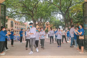 Thí sinh dự thi tốt nghiệp THPT 2021, đợt 2 tại Bắc Giang.