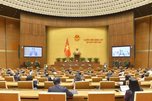 Kỳ họp thứ 2 Quốc hội khoá XV, ngày 22/10/2021. Ảnh: Quochoi.vn