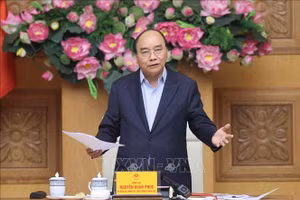 Thủ tướng Nguyễn Xuân Phúc phát biểu. Ảnh: Thống Nhất/TTXVN