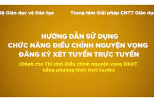 Hướng dẫn Chức năng điều chỉnh nguyện vọng đăng ký xét tuyển trực tuyến