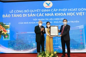 Cấp giấy phép hoạt động cho Bảo tàng Di sản các nhà khoa học Việt Nam.