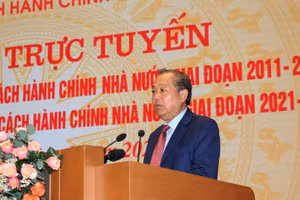 Phó Thủ tướng Thường trực Chính phủ Trương Hoà Bình phát biểu khai mạc Hội nghị. Ảnh: VGP/Lê Sơn