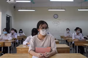 Thí sinh dự thi tốt nghiệp THTP năm 2021 tại Hà Nội