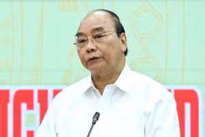 Chủ tịch nước Nguyễn Xuân Phúc phát biểu tại buổi lễ. Ảnh:VGP/Nguyễn Hoàng