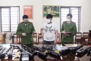 Đối tượng tại cơ quan Công an (Ảnh: Cand)