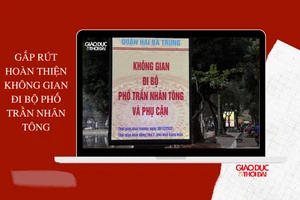 Gấp rút hoàn thiện không gian đi bộ phố Trần Nhân Tông