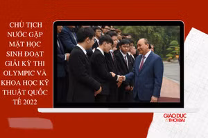 Chủ tịch nước gặp mặt HS đoạt giải Kỳ thi Olympic và KHKT quốc tế