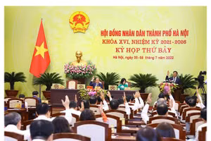 Quang cảnh kỳ họp thứ 7 HĐND TP Hà Nội (Ảnh TL).
