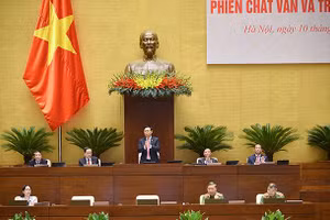 Chủ tịch Quốc hội Vương Đình Huệ chủ trì Phiên họp. Ảnh: Quochoi.vn