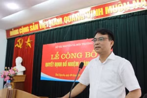 Ông Nguyễn Thanh Tuấn, giám đốc Sở Tài nguyên và Môi trường tỉnh Thái Nguyên.