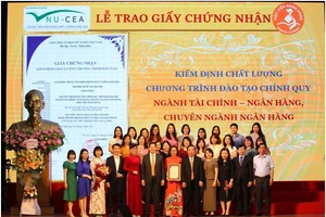 Chương trình đào tạo chính quy ngành Ngân hàng - Học viện Ngân hàng nhận giấy chứng nhận kiểm định chất lượng chương trình đào.