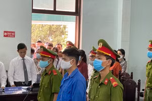 Bị cáo Lê Quang Huy Phương tại phiên tòa.