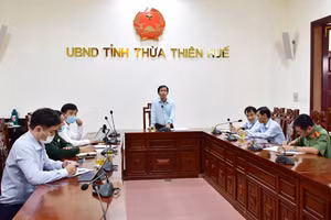 Ông Nguyễn Văn Phương Phó Chủ tịch UBND tỉnh phát biểu tại cuộc họp Ban Chỉ đạo phòng chống Covid-19.