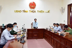 Ông Nguyễn Văn Phương Phó Chủ tịch UBND tỉnh phát biểu tại cuộc họp Ban Chỉ đạo phòng chống Covid-19.