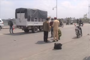 Hiện trường vụ tai nạn.