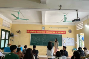 Giờ học Ngoại ngữ tại Trường THPT Quang Sơn (Thanh Hóa).