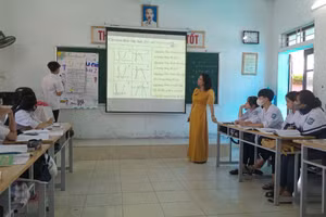 Sử dụng bài giảng điện tử giúp tương tác giữa thầy và trò thêm sinh động động, trực quan hơn.