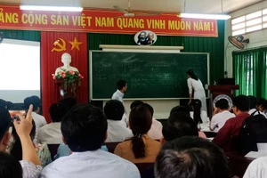 Giờ học tại Trường THPT Mỹ Quý (Đồng Tháp).