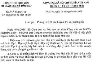 Công văn cảnh báo của Sở GD&ĐT Phú Yên