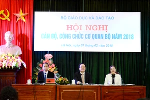 Hội nghị cán bộ, công chức cơ quan Bộ GD&ĐT năm 2018. Ảnh Xuân Trung