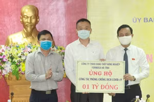 Formosa Hà Tĩnh ủng hộ 6 tỷ đồng mua vắc-xin phòng dịch Covid-19