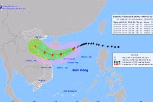 Hình ảnh về cơn bão số 6.