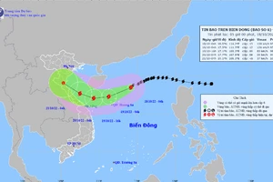 Hình ảnh về cơn bão số 6.