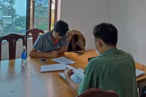 Ông N.T.T. làm việc với cơ quan công an.